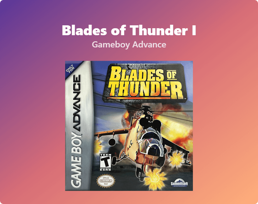 Blades of Thunder for Game Boy Advance